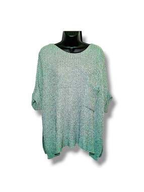 Wishlist Sweater Oversized Open Knit Dolman Pocket M/L Green